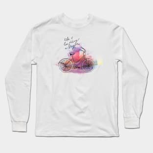 Bicycle Watercolor Long Sleeve T-Shirt